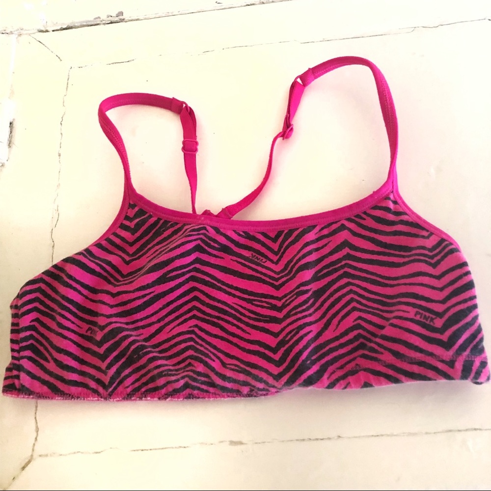 VS Pink Zebra Print Lounge Bralette